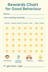 Rewards Chart for Good Behaviour (Printable)