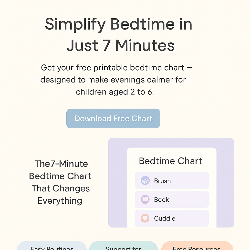 7-Minute Bedtime Routine Chart (Free Download)